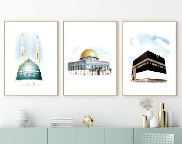 Kaaba, Madinah and Al Aqsa – Set