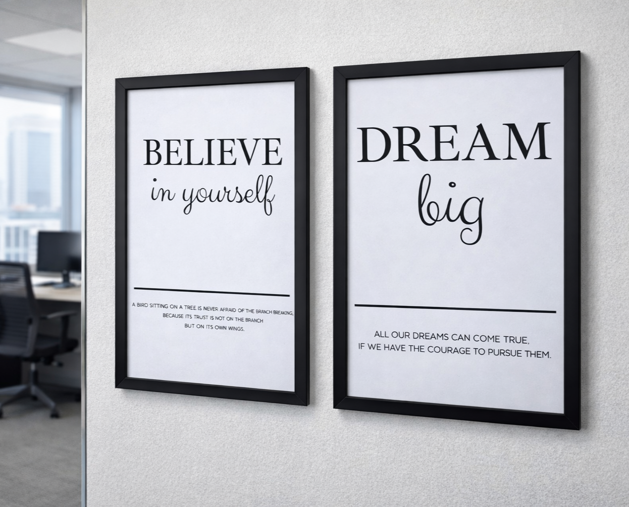 Dream Big & Believe In Yourself Frame Set