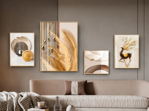 4-Piece Wall Frame Set for Luxurious Home Deco