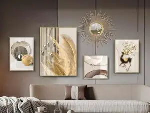 4-Piece Wall Frame Set for Luxurious Home Deco