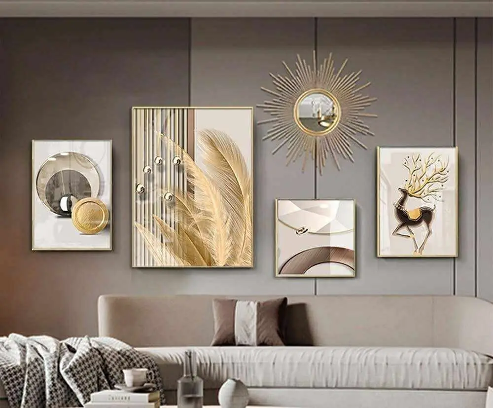4-Piece Wall Frame Set for Luxurious Home Deco