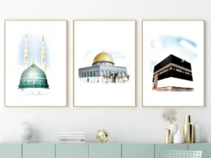 Kaaba, Madinah and Al Aqsa – Set