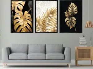 Gold Flowers Leef Set
