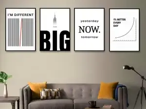 Progress Mindset Wall Frame Set