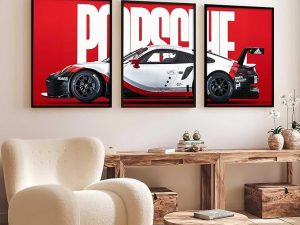 Wallane Big Porsche Car Framed Posters