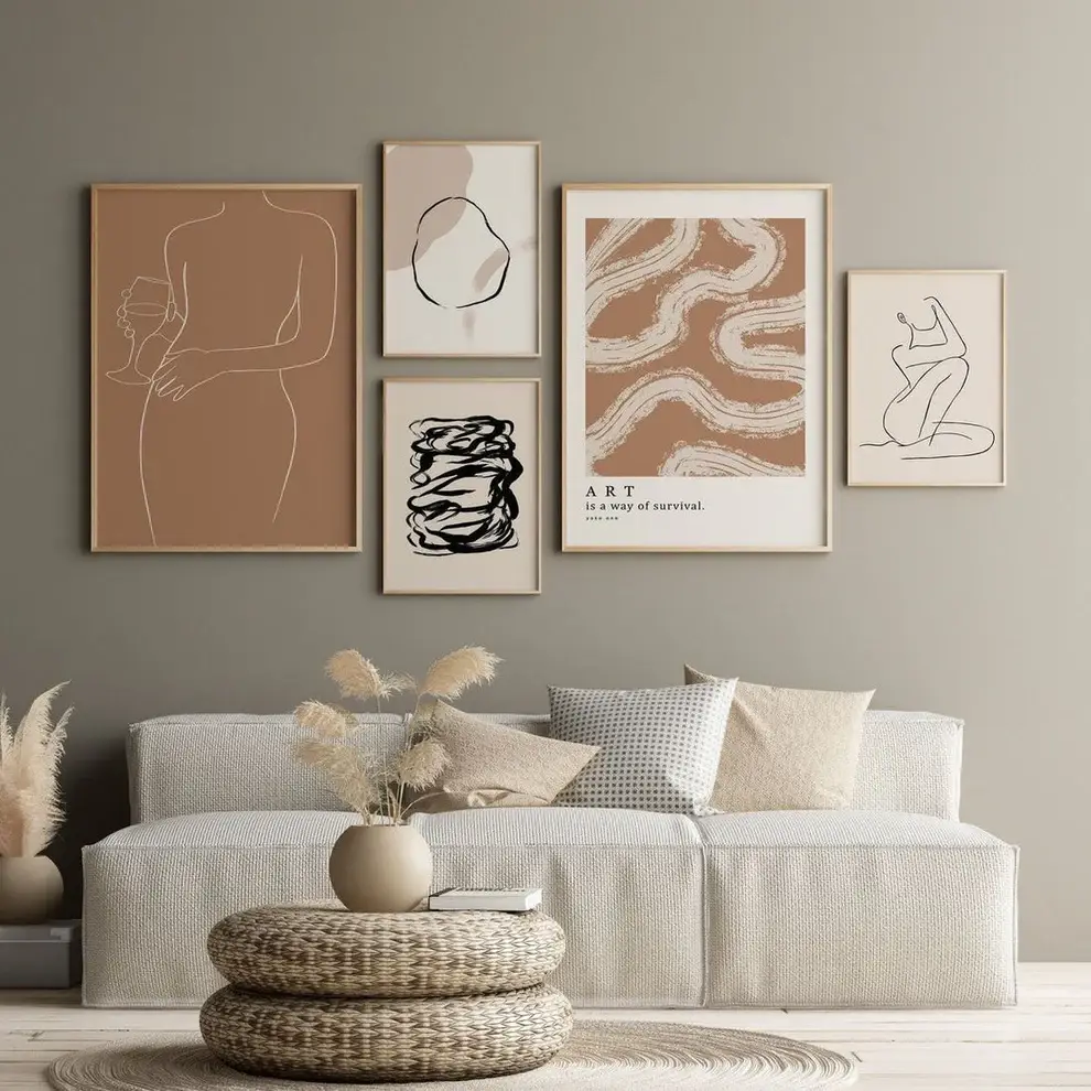 BOHO Art Frames Abstract Wall Frame Set