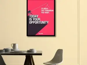 Today is Your Opportunity Motivational Canvas | Wall Frame