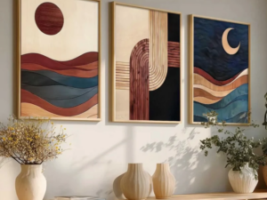 Sun Motif Boho Wall Frame Set